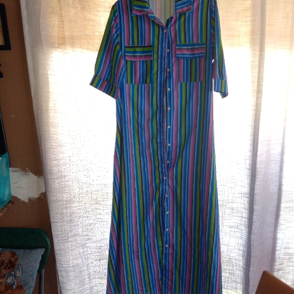 Pre-owned condition good  size extra  large  button  down  dress short sleeve - Picture 2 of 8